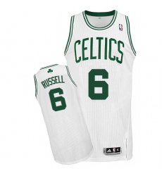 Women's Adidas Boston Celtics #6 Bill Russell Authentic White Home NBA Jersey