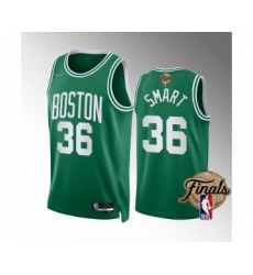 Men's Boston Celtics #36 Marcus Smart Green 2022 Finals Stitched Jersey