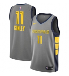 Youth Nike Memphis Grizzlies #11 Mike Conley Swingman Gray NBA Jersey - City Edition