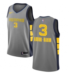Men's Nike Memphis Grizzlies #3 Shareef Abdur-Rahim Swingman Gray NBA Jersey - City Edition