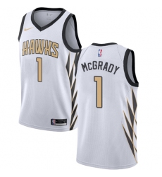 Women's Nike Atlanta Hawks #1 Tracy Mcgrady Swingman White NBA Jersey - City Edition