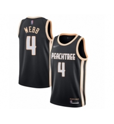 Women's Atlanta Hawks #4 Spud Webb Swingman Black Basketball Jersey - 2019 20 City Edition