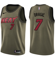 Youth Nike Miami Heat #7 Goran Dragic Swingman Green Salute to Service NBA Jersey