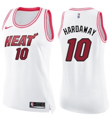 Women's Nike Miami Heat #10 Tim Hardaway Swingman White/Pink Fashion NBA Jersey