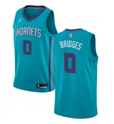 Women's Nike Jordan Charlotte Hornets #0 Miles Bridges Swingman Teal NBA Jersey - Icon Edition