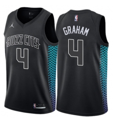 Youth Nike Jordan Charlotte Hornets #4 Devonte Graham Swingman Black NBA Jersey - City Edition