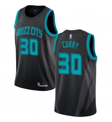 Women's Nike Jordan Charlotte Hornets #30 Dell Curry Swingman Black NBA Jersey - 2018 19 City Editi