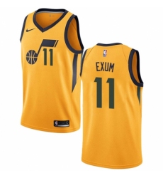 Women's Nike Utah Jazz #11 Dante Exum Swingman Gold NBA Jersey Statement Edition