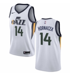 Men's Nike Utah Jazz #14 Jeff Hornacek Authentic NBA Jersey - Association Edition