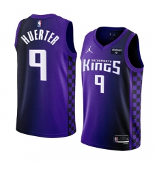 Men's Sacramento Kings #9 Kevin Huerter Purple 2023-24 Statement Edition Swingman Stitched Jersey