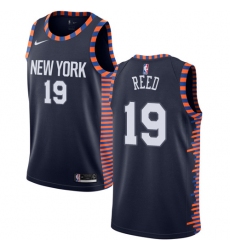 Women's Nike New York Knicks #19 Willis Reed Swingman Navy Blue NBA Jersey - 2018 19 City Edition