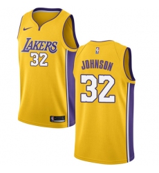 Women's Nike Los Angeles Lakers #32 Magic Johnson Swingman Gold Home NBA Jersey - Icon Edition