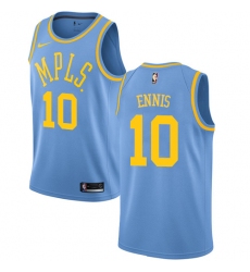 Women's Nike Los Angeles Lakers #10 Tyler Ennis Swingman Blue Hardwood Classics NBA Jersey