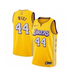 Youth Los Angeles Lakers #44 Jerry West Swingman Gold Basketball Jersey - 2019 20 City Edition