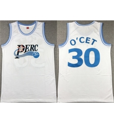 Men's Perc #30 O'Cet Movie White Stitched Basketball jersey