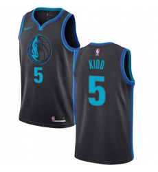 Men's Nike Dallas Mavericks #5 Jason Kidd Swingman Charcoal NBA Jersey - City Edition