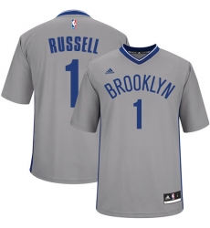 Women's Adidas Brooklyn Nets #1 D'Angelo Russell Authentic Gray Alternate NBA Jersey