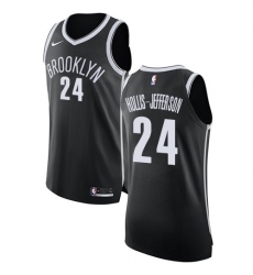 Youth Nike Brooklyn Nets #24 Rondae Hollis-Jefferson Authentic Black Road NBA Jersey - Icon Edition