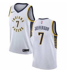 Men's Nike Indiana Pacers #7 Al Jefferson Authentic White NBA Jersey - Association Edition