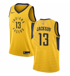 Youth Nike Indiana Pacers #13 Mark Jackson Swingman Gold NBA Jersey Statement Edition