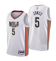 Men's New Orleans Pelicans Herbert Jones White 75th Anniversary City Swingman Stitched Jersey