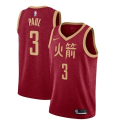 Women's Nike Houston Rockets #3 Chris Paul Swingman Red NBA Jersey - 2018 19 City Edition