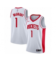Youth Houston Rockets #1 Tracy McGrady Swingman White Finished Basketball Jersey - Association Edition
