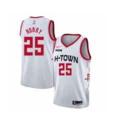 Men's Houston Rockets #25 Robert Horry Swingman White Basketball Jersey - 2019 20 City Edition