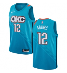 Men's Nike Oklahoma City Thunder #12 Steven Adams Swingman Turquoise NBA Jersey - City Edition