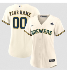 Women's Milwaukee Brewers Active Player Custom Cream 2026 World Series Limited Stitched Baseball Jersey(Run Small)