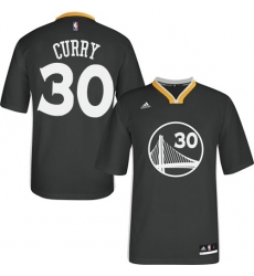 Men's Adidas Golden State Warriors #30 Stephen Curry Authentic Black Alternate NBA Jersey