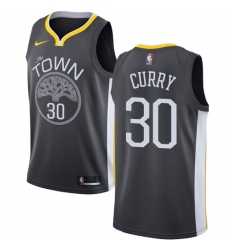 Men's Nike Golden State Warriors #30 Stephen Curry Swingman Black Alternate NBA Jersey - Statement Edition