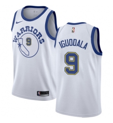 Men's Nike Golden State Warriors #9 Andre Iguodala Swingman White Hardwood Classics NBA Jersey