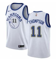 Youth Nike Golden State Warriors #11 Klay Thompson Authentic White Hardwood Classics NBA Jersey