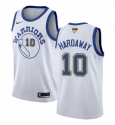Men's Nike Golden State Warriors #10 Tim Hardaway Swingman White Hardwood Classics 2018 NBA Finals Bound NBA Jersey
