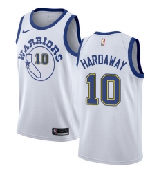 Men's Nike Golden State Warriors #10 Tim Hardaway Swingman White Hardwood Classics NBA Jersey