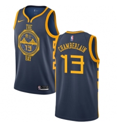Men's Nike Golden State Warriors #13 Wilt Chamberlain Swingman Navy Blue NBA Jersey - City Edition