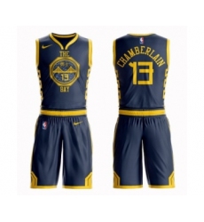 Women's Nike Golden State Warriors #13 Wilt Chamberlain Swingman Navy Blue NBA Suit Jersey - City Edition