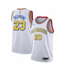 Men's Golden State Warriors #23 Mitch Richmond Authentic White Hardwood Classics Basketball Jersey - San Francisco Classic Edition