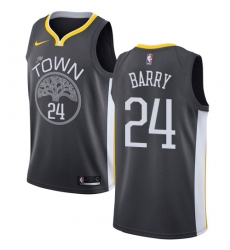 Youth Nike Golden State Warriors #24 Rick Barry Swingman Black Alternate NBA Jersey - Statement Edition