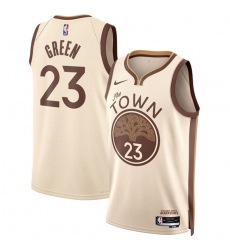 Men's Golden State Warriors #23 Draymond Green Tan 2025-26 City Edition Stitched Basketball Jersey