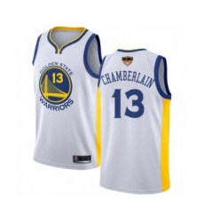 Youth Golden State Warriors #15 Damian Jones Swingman White Hardwood Classics 2019 Basketball Finals Bound Basketball Jersey