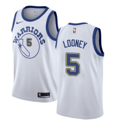 Men's Nike Golden State Warriors #5 Kevon Looney Swingman White Hardwood Classics NBA Jersey