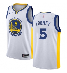 Men's Nike Golden State Warriors #5 Kevon Looney Swingman White Home NBA Jersey - Association Edition