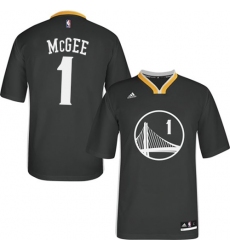 Youth Adidas Golden State Warriors #1 JaVale McGee Authentic Black Alternate NBA Jersey