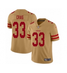 Youth San Francisco 49ers #33 Roger Craig Limited Gold Inverted Legend Football Jersey