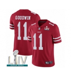 Men's San Francisco 49ers #11 Marquise Goodwin Red Team Color Vapor Untouchable Limited Player Super Bowl LIV Bound Football Jersey