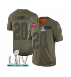 Men's San Francisco 49ers #20 Jimmie Ward Limited Olive 2019 Salute to Service Super Bowl LIV Bound Football Jersey