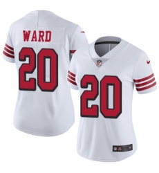 Women's Nike San Francisco 49ers #20 Jimmie Ward Limited White Rush Vapor Untouchable NFL Jersey