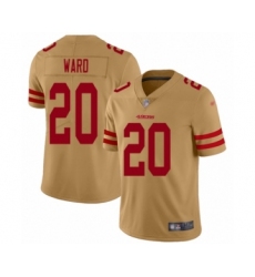 Women's San Francisco 49ers #20 Jimmie Ward Limited Gold Inverted Legend Football Jersey